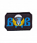 Нашивка на липучке "ВДВ", голубые буквы на черном
