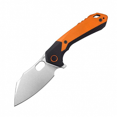 Нож CJRB Caldera, сталь AR-RPM9, рукоять Black/Orange G10