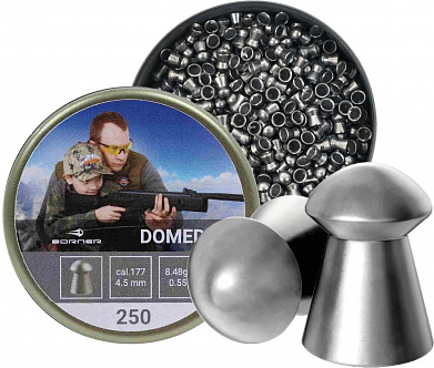 Пули Borner Domed 4,5 мм (250 шт.) 0,55 гр.