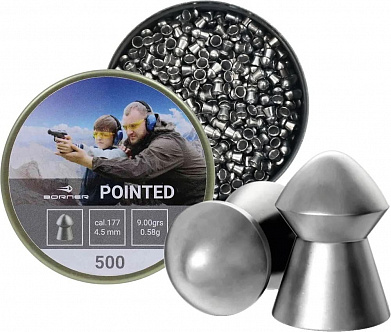 Пули Borner Pointed 4,5 мм (500 шт.) 0,58 гр.