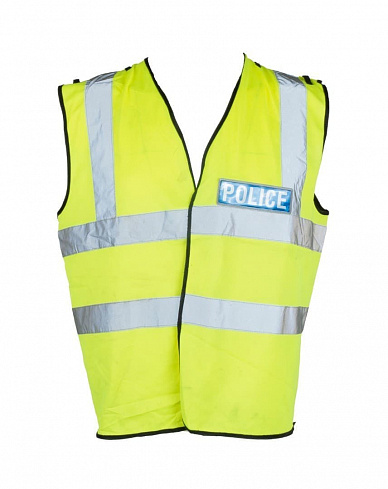 Накидка POLICE желтая, светоотражатели, без рукавов, Англия