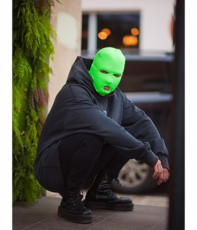 Балаклава зимняя удлиненная, mint green