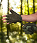 Перчатки mechanix m-pact fingerless, olive/olive