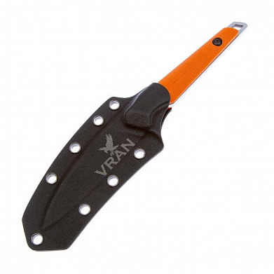 Нож Kizlyar Supreme Vran N690 SW (Stonewash, G10 Оранжевая рукоять, Кайдекс) 