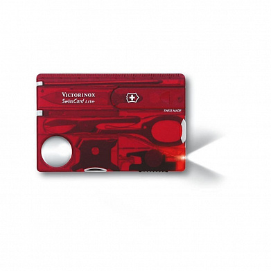 Набор Victorinox швейцарская карточка SwissCard Lite, красная.