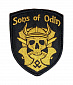 Нашивка на липучке "Sons Of Odin", фон черный
