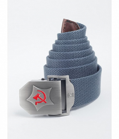 Ремень брючный "Герб СССР", grey