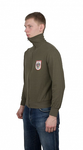 Куртка AU, спортивная, олива, 50% х./б+50% PES с эмблемой