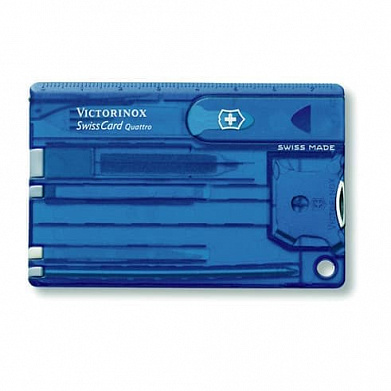 Набор Victorinox швейцарская карточка SwissCard Quattro, синяя