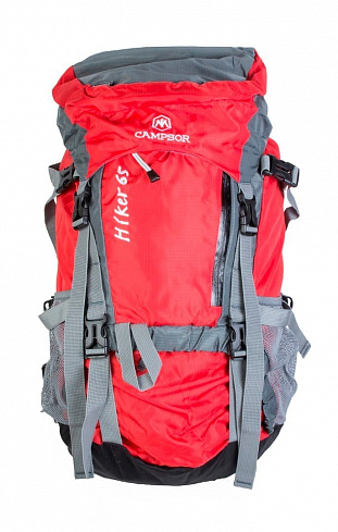 Рюкзак туристический Campsor "Hiker 65", red