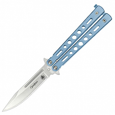 Нож-бабочка Мастер К "Грифон" сталь 420, рукоять голубая сталь