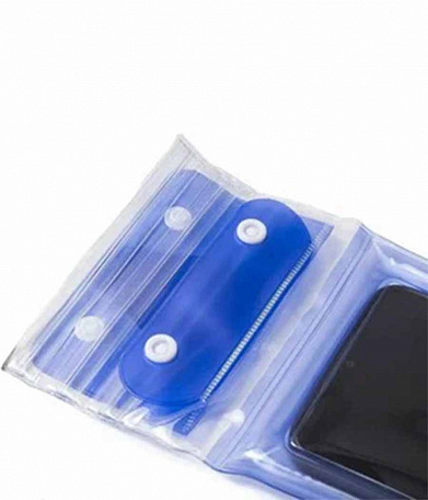 Чехол водонепроницаемый "СЛЕДОПЫТ" для смартфонов (6,5`) и документов с нашейным шнуром,голубой