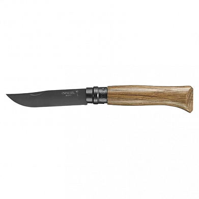 Нож Opinel №8, нержавеющая сталь, рукоять дуб, черный клинок