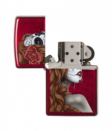 Зажигалка Zippo 28830 "Candy Apple Red Day of the Dead"