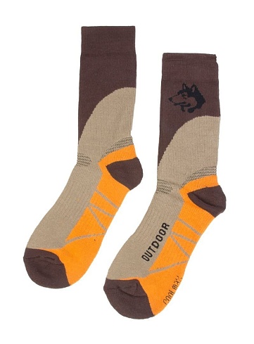 Носки "Jungle King", coolmax, brown/orange