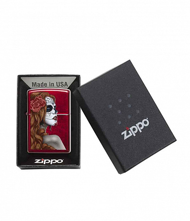 Зажигалка Zippo 28830 "Candy Apple Red Day of the Dead"