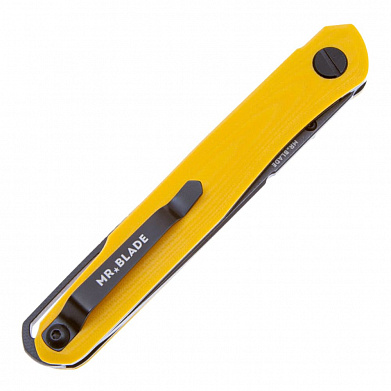 Нож Mr.Blade "ASTRIS" yellow handle, black s/w