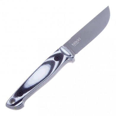 Нож Kizlyar Supreme Nikki AUS-8 TW (Tacwash, G10, кожаный чехол)