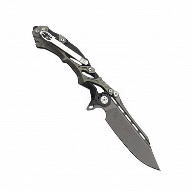 Нож With Armour "Storm5", сталь D2, черный, зеленый