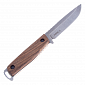 Нож Kizlyar Supreme General X1 420HC SW (Stonewash, дерево, кожаный чехол) 