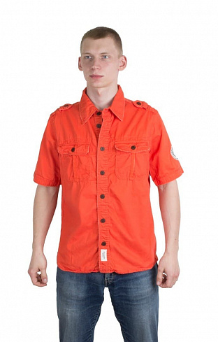 Рубашка A&F с коротким рукавом мод. 271-1, orange