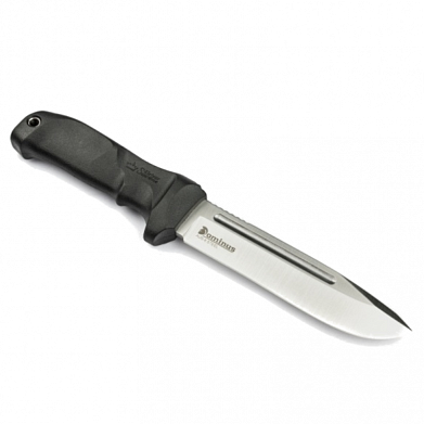 Нож Kizlyar Supreme Dominus AUS-8 SW (Stonewash, Черная рукоять)