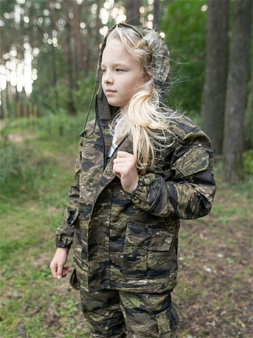 Костюм Горка 5, подростковый на флисе, рип-стоп, tiger_fg