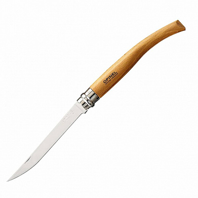 Нож филейный Opinel №12, нержавеющая сталь, рукоять бук