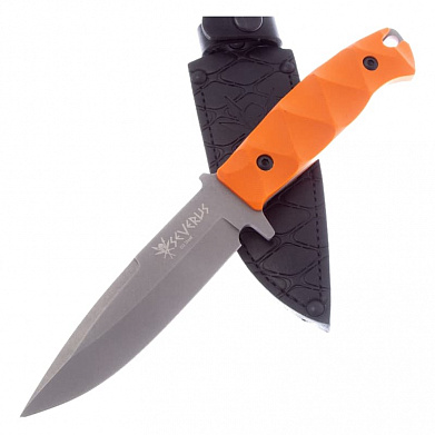 Нож Kizlyar Supreme Severus D2 TW KS (Tacwash, Оранжевая рукоять G10, kydex ножны)