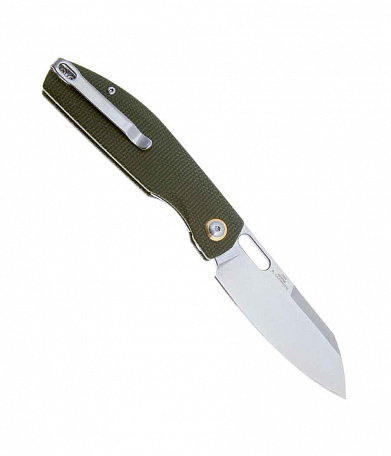 Нож CJRB Ekko stonewash, сталь AR-RPM9, рукоять Green Micarta