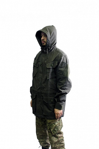 Куртка SFU Tactical Pro, косые карманы, на флисе, olive