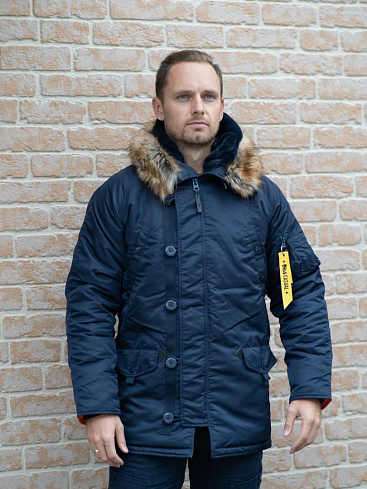 Зимняя мужская куртка аляска N-3B, rep_blue