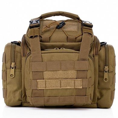 Сумка MOLLE поясная с ремнем, coyote