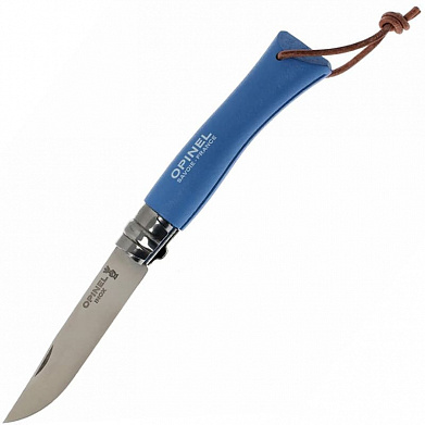 Нож Opinel Trekking 7VRI Colored Tradition Blue, рукоять граб синий