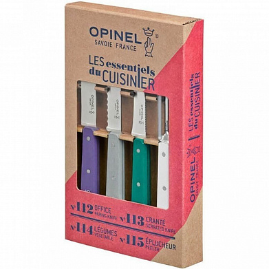 Набор ножей Opinel "Les Essentiels Art deco", нержавеющая сталь, (4 шт./уп.)
