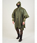 Плащ-дождевик (пончо) кнопки по бокам, молния на вороте, олива