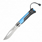 Нож Opinel №8 Outdoor Earth, нержавеющая сталь, рукоять пластик, голубой
