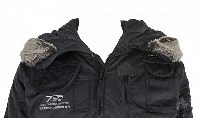 Куртка Hunting "726 GEAR", мех на воротнике,black