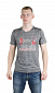 Футболка UA, мод. 021 grey/red