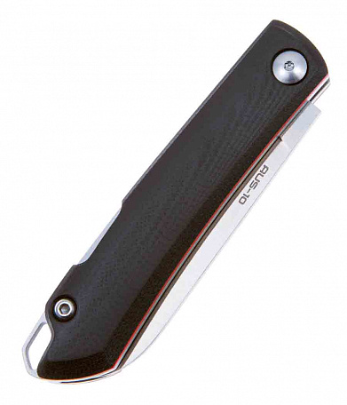 Нож N.C.Custom "BRO" сталь AUS-10, рукоять Black/Red G10