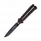 Нож-бабочка Нокс "Балисонг", сталь 440, пок. BlackWash, рук. Black G10