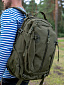 Рюкзак с накладным карманом с молнией по центру, olive