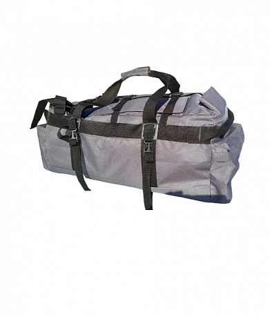 Сумка-рюкзак с боковыми стропами 75л, серый