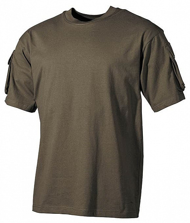 Футболка US T-Shirt, halbarm, карманы,olive