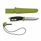 Нож Mora Companion Spark, 104мм, стальной, черный/зеленый