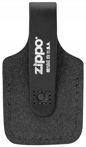 Чехол для Zippo чёрный (с петлёй,открытый)