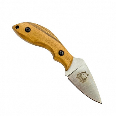 Нож Kizlyar Supreme Hammy AUS-8 SW (StoneWash, Орех, кожаный чехол)