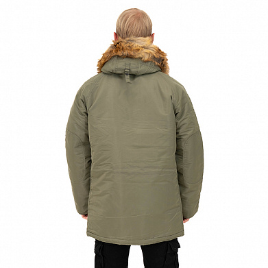 Зимняя мужская куртка аляска N-3B, sage_green
