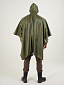 Плащ-дождевик (пончо) кнопки по бокам, молния на вороте, олива
