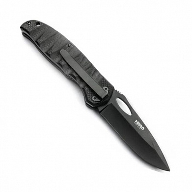 Нож Kizlyar Supreme Hero 440C BT (Black Titanium, Черная рукоять)
